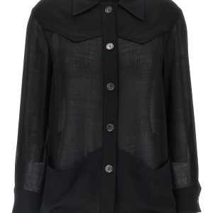 Semi-sheer wool jacket
