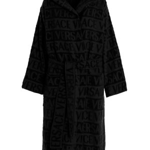 Sequin logo bathrobe
