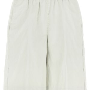 Leather-effect bermuda shorts