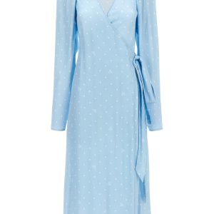 'Textured Midi Wrap' dress