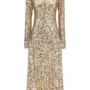 'Net Sequins Midi' dress