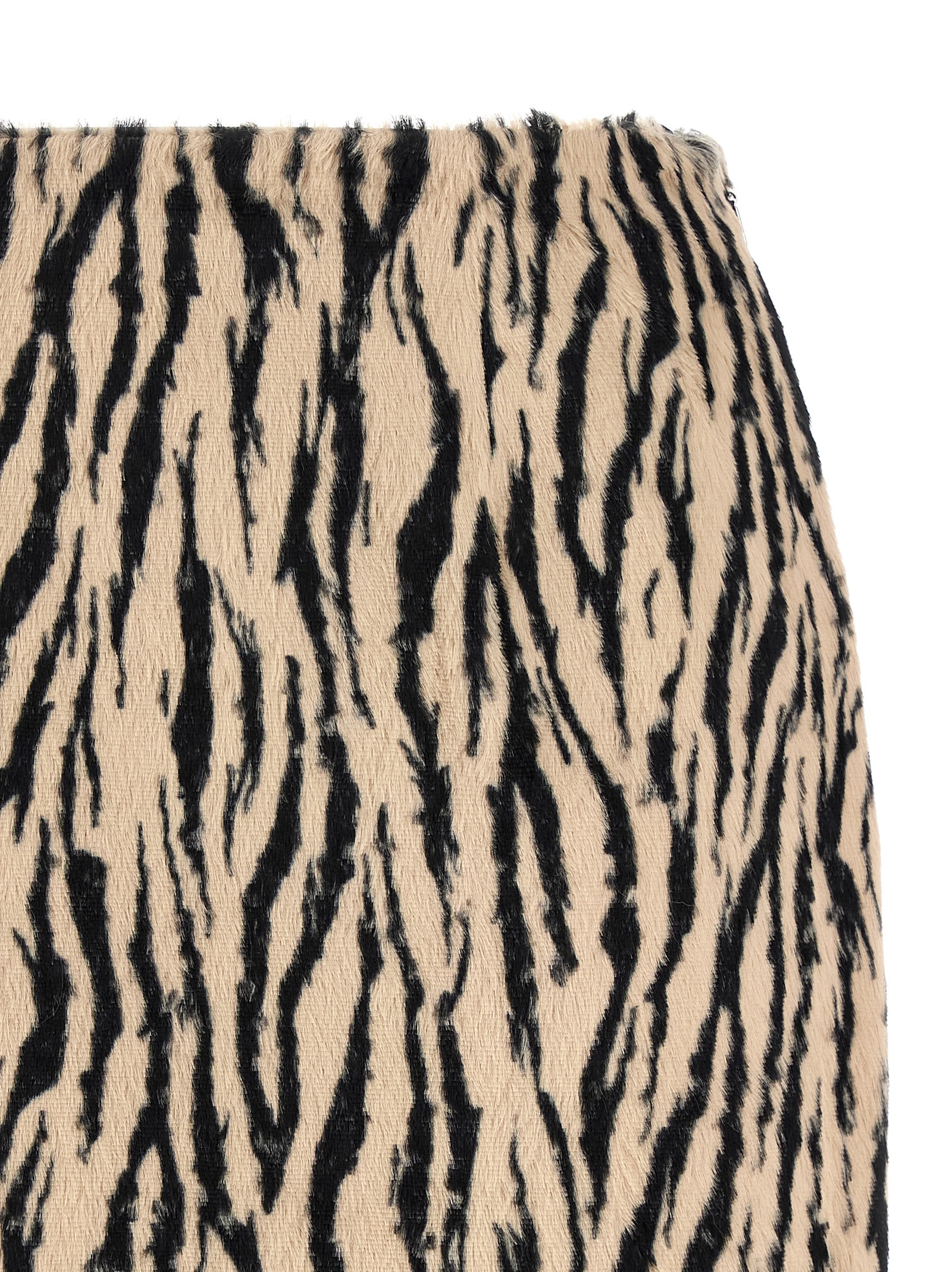 'Printed Faux Fur' skirt - immagine 3