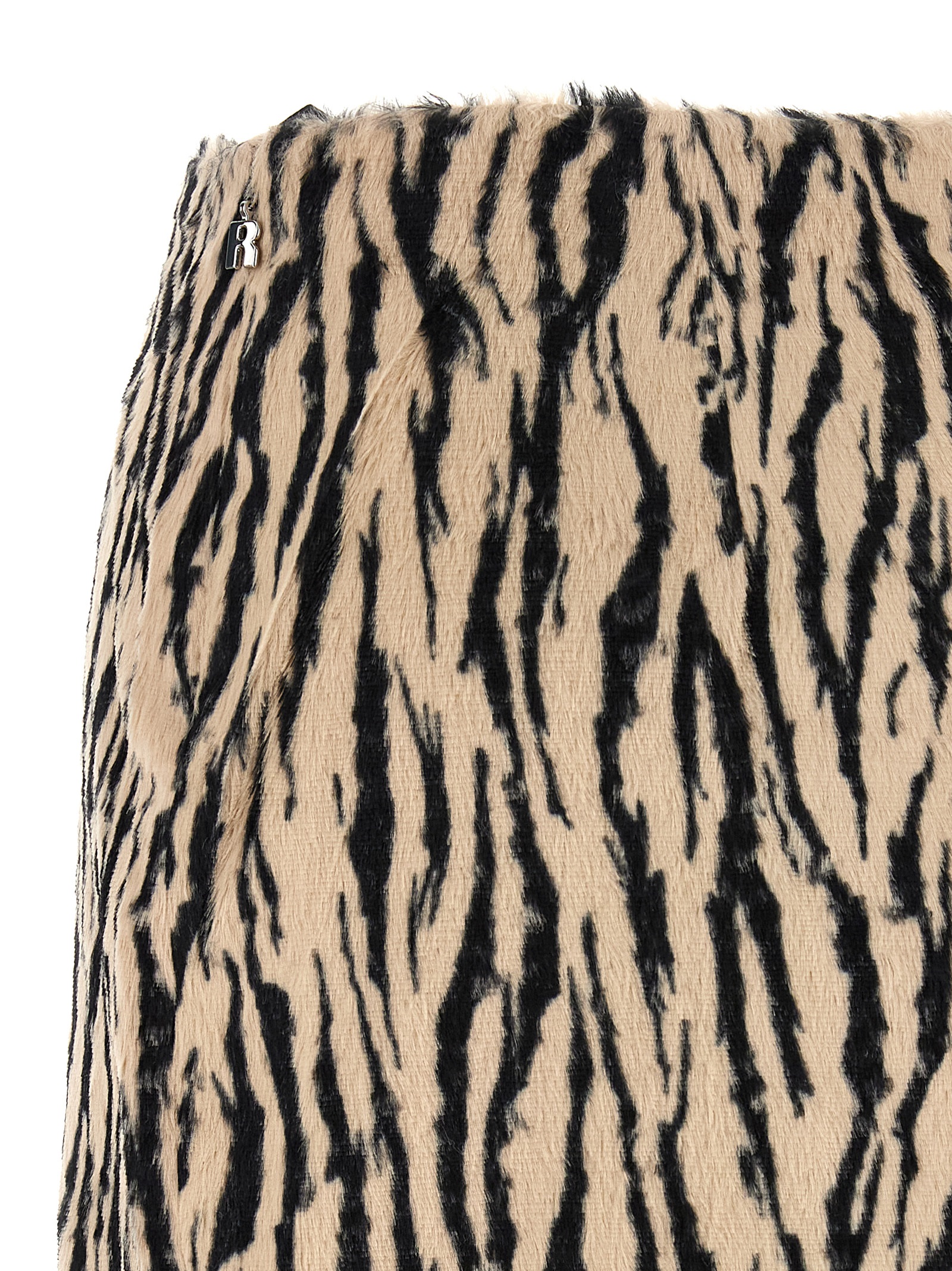 'Printed Faux Fur' skirt - immagine 4