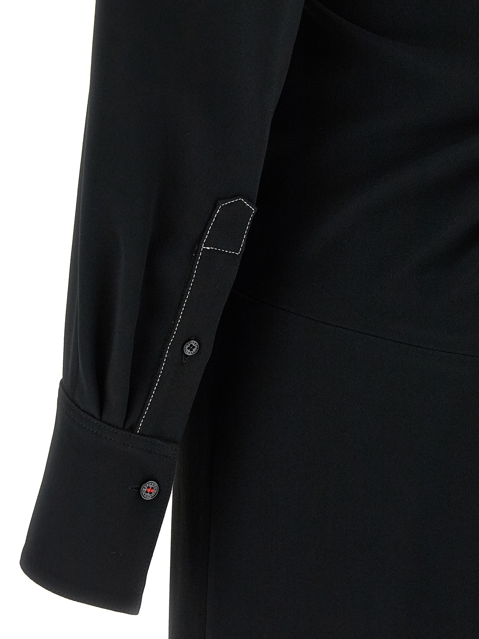 'Long Sleeve Polo Collar Midi' dress - immagine 4