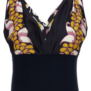 Printed silk top