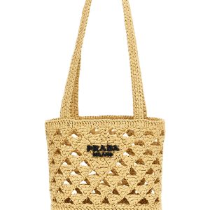 Crochet logo handbag