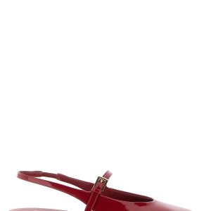 Patent leather slingback