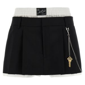 'Pre-Styled Pleated W/Chain' skort