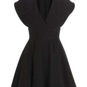 Plisse detail mini dress