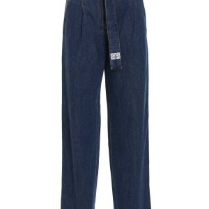 Jeans with front pleats