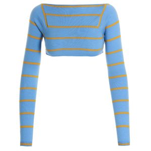 Cut-out cropped sweater