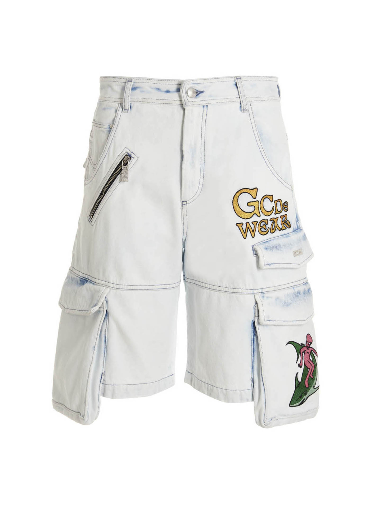 Bleached Embroidered Ultracargo' bermuda shorts
