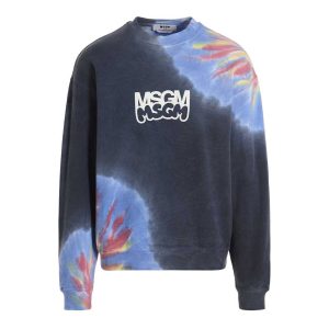 Logo print tie dye sweatshirt by Burro Studio