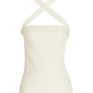 Asymmetric shoulder knit top