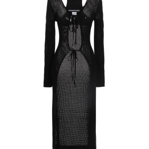 Openwork long cardigan