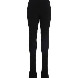 Ribbed flared trousers