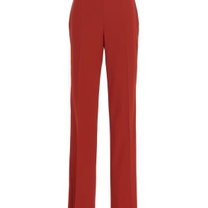 Straight pants with pleat