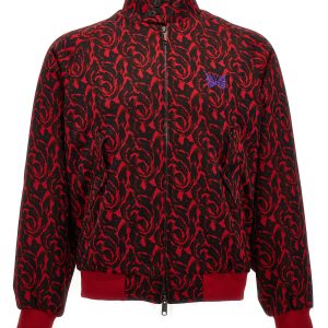 'Jacquard needles' bomber jacket