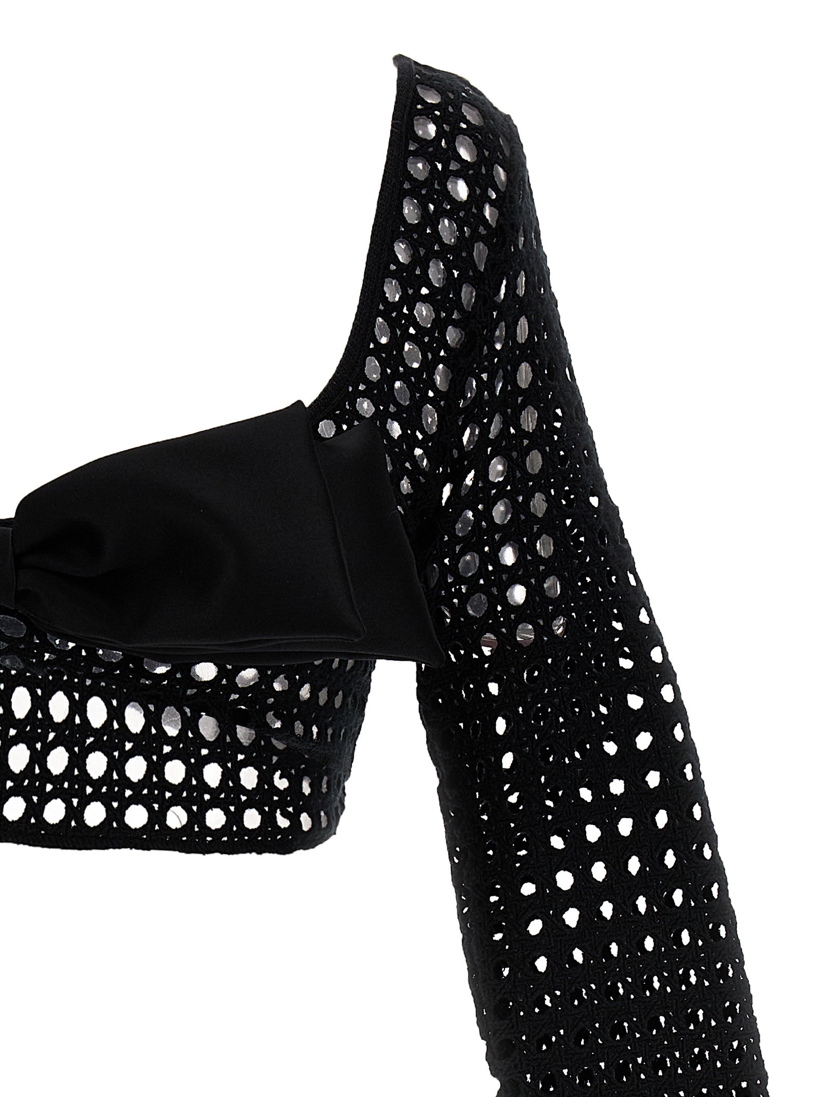 Cropped macramé bow top - immagine 3