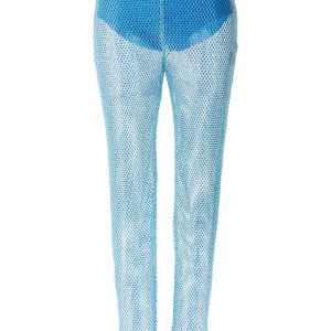 Sequin mesh pants