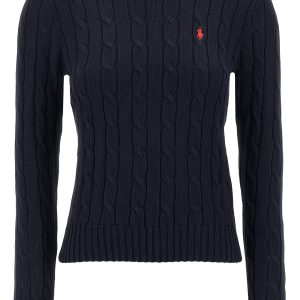 Braided cotton sweater