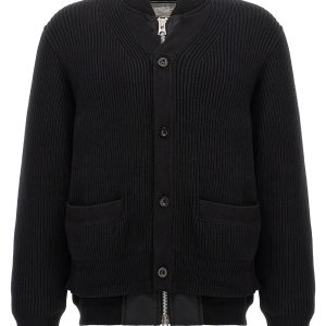 Nylon insert cardigan