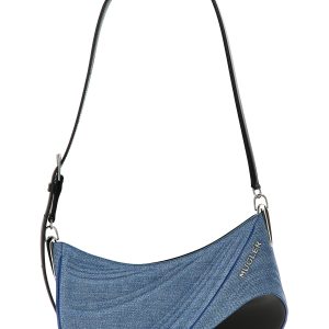 'medium denim spiral curve 01' shoulder bag