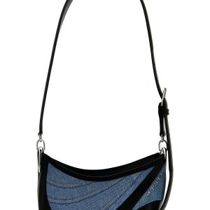 'small denim spiral curve 01' shoulder bag