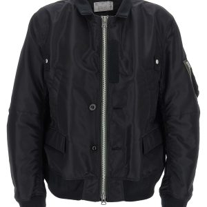 Nylon bomber jacket