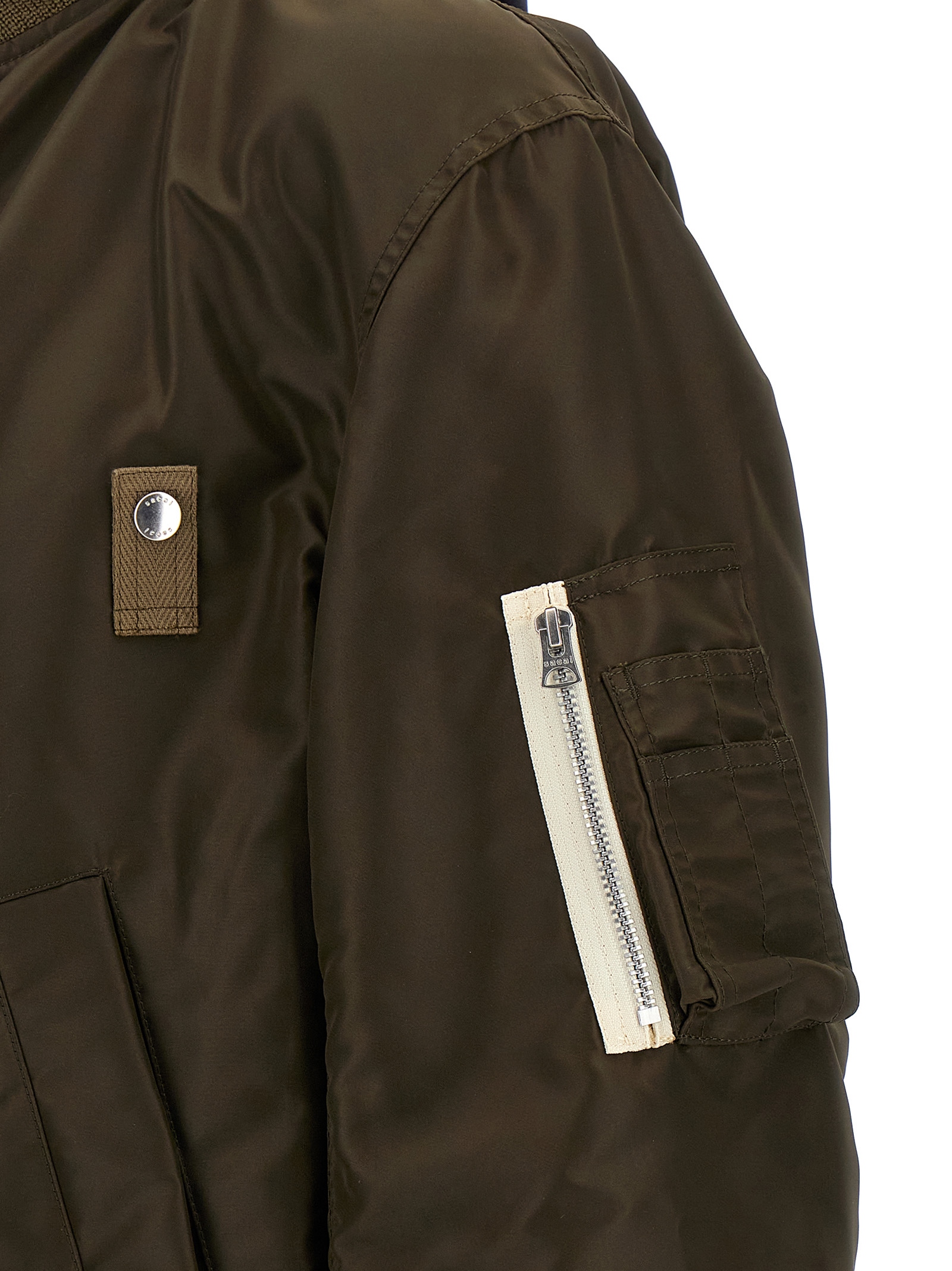 Hooded nylon bomber jacket - immagine 4