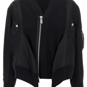 Nylon insert cardigan