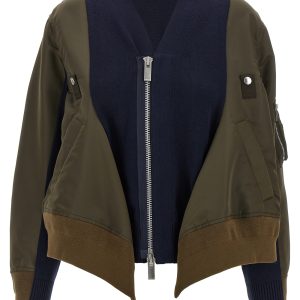 Nylon insert cardigan