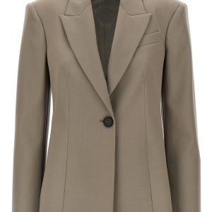 Single-breasted wool blazer