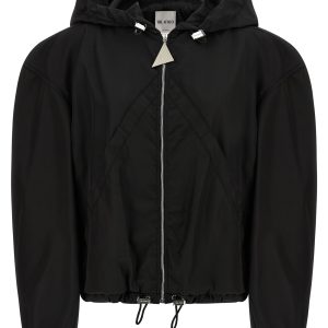 Maxi hood bomber jacket