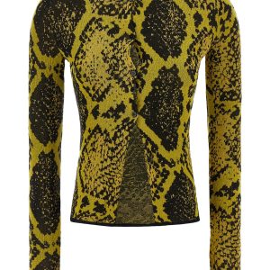 Python jacquard cardigan