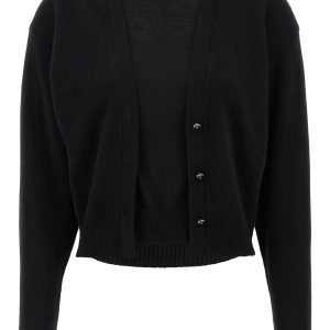 Trompe l'oeil cardigan sweater