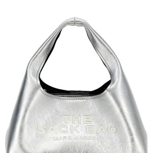 'The Metallic Leather Mini Sack Bag' handbag