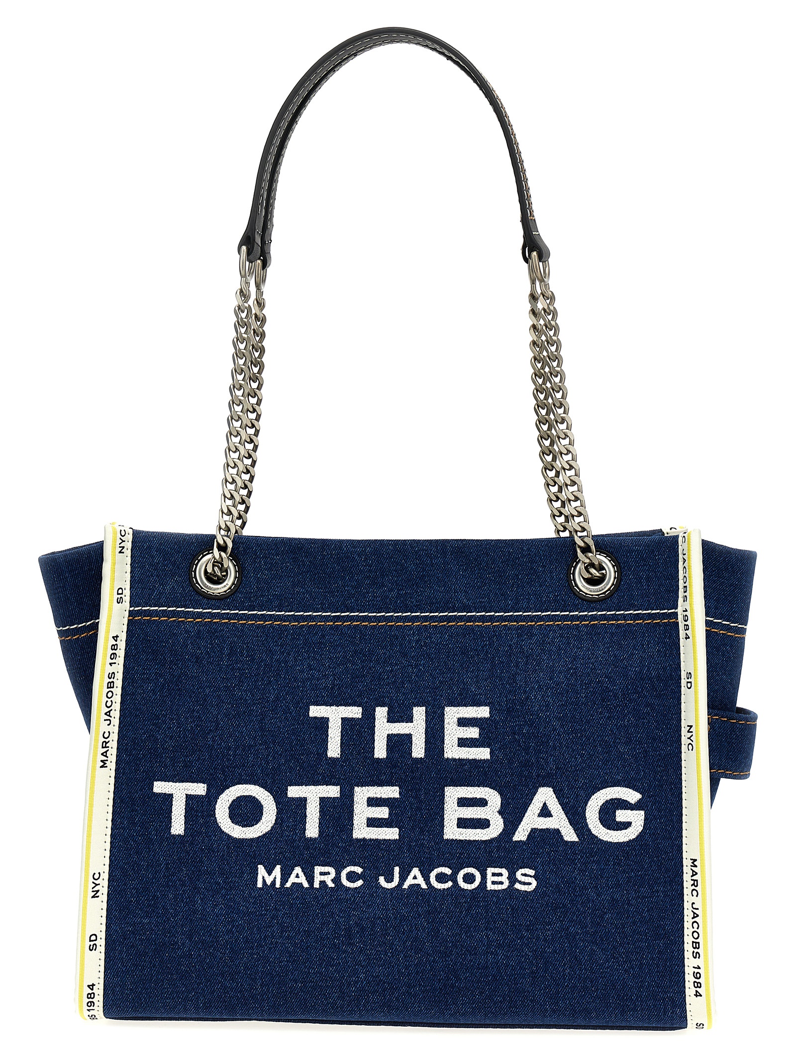 'The Denim Chain Medium Tote' shoulder bag