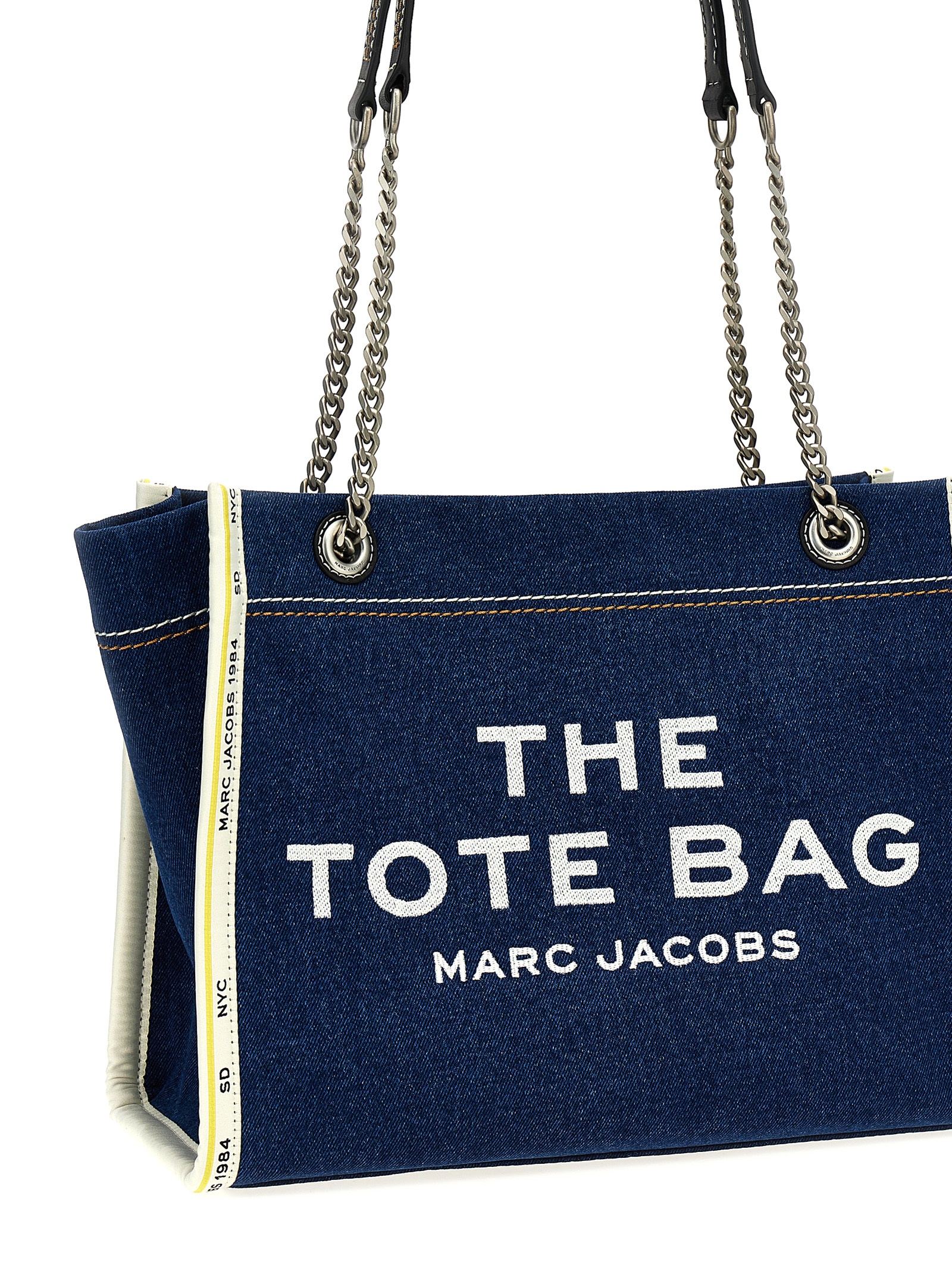 'The Denim Chain Medium Tote' shoulder bag - immagine 3