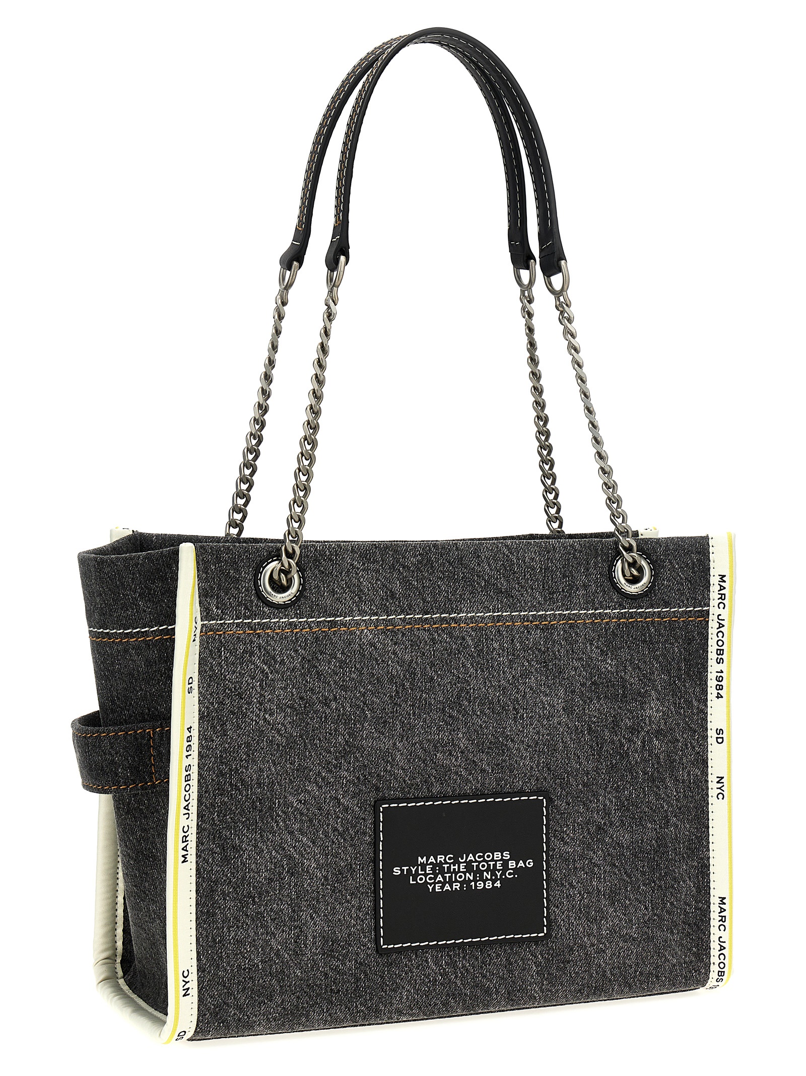 'The Denim Chain Medium Tote' shoulder bag - immagine 2