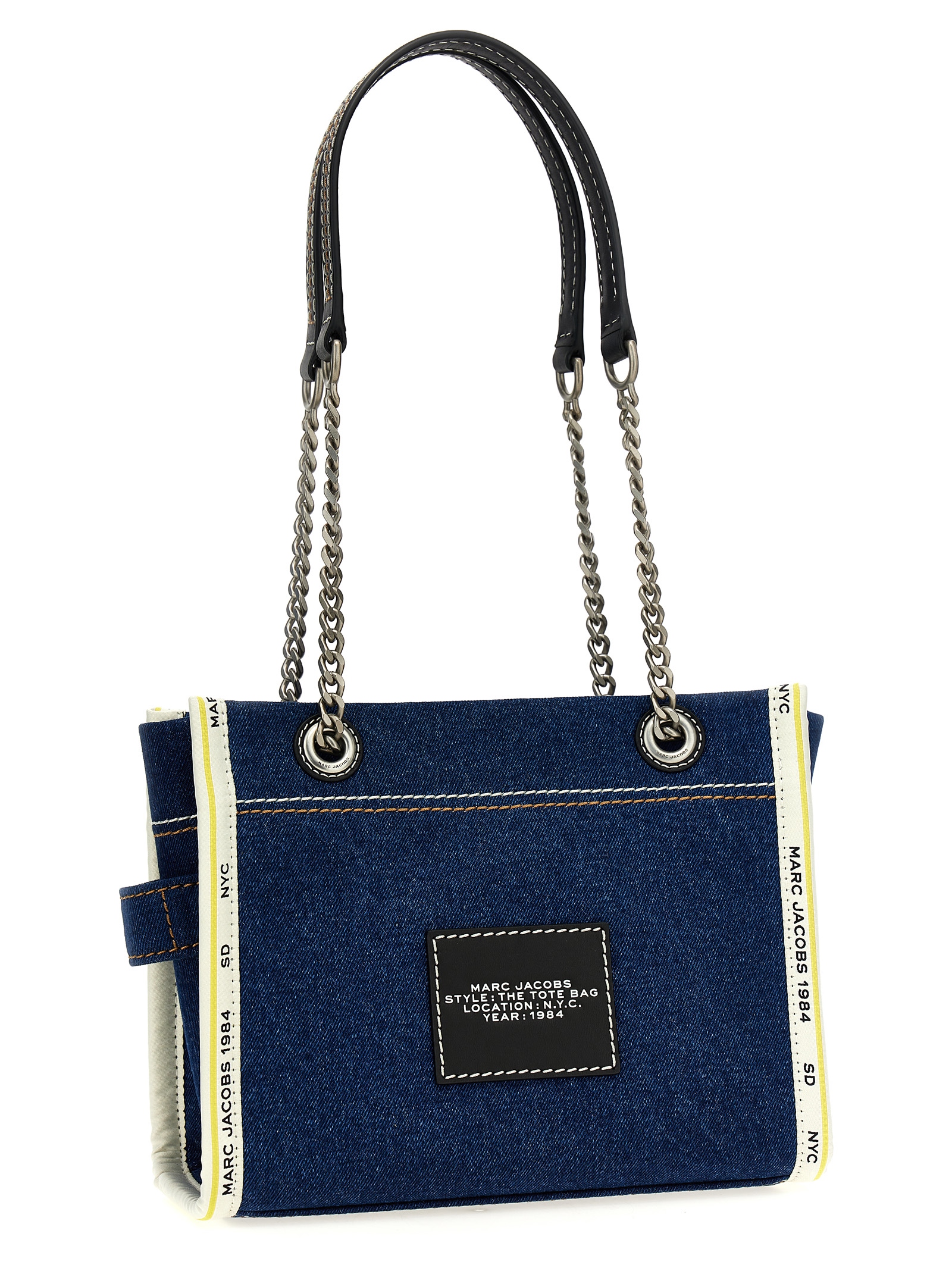'The Denim Chain Small Tote' shoulder bag - immagine 2