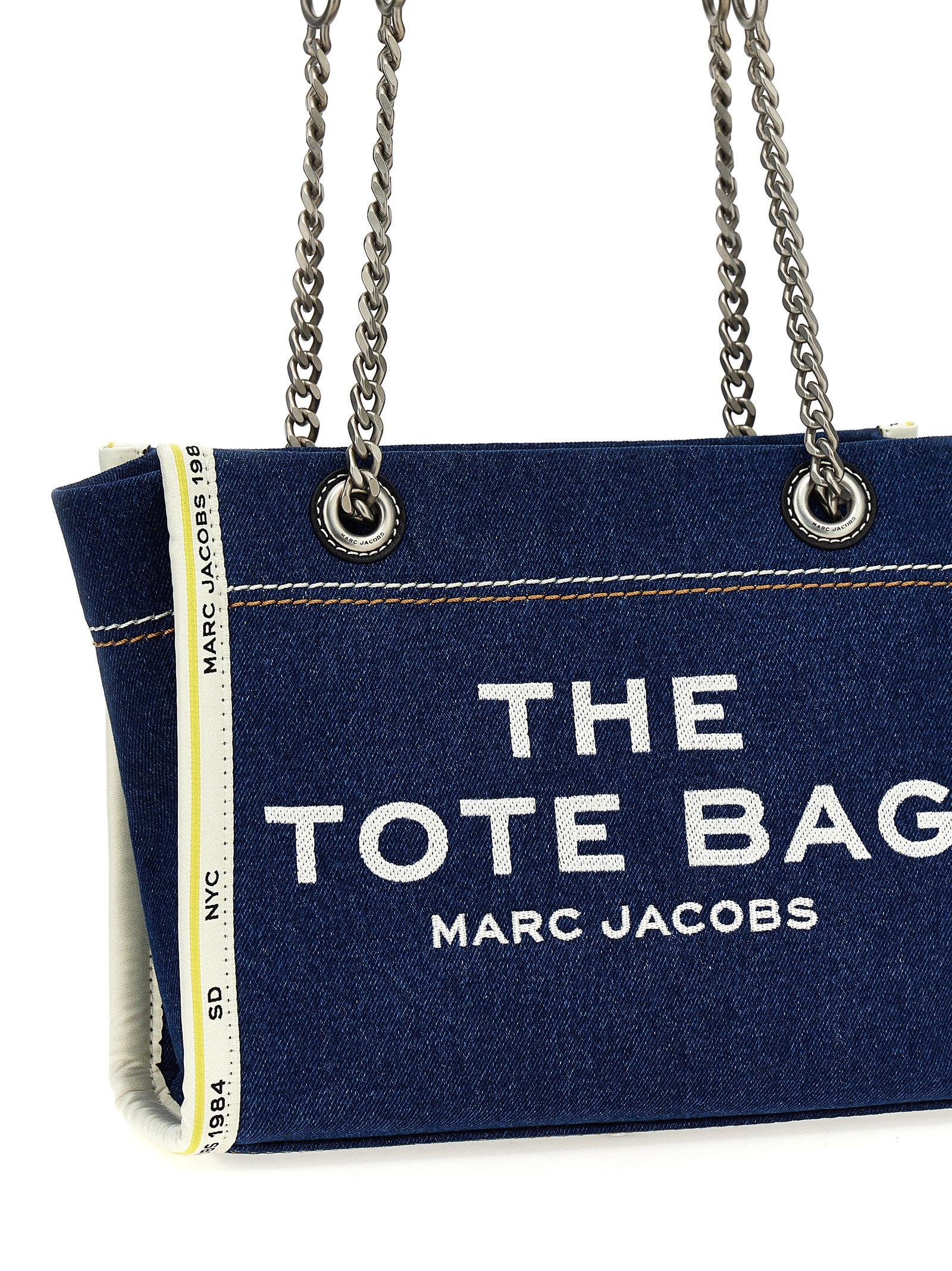 'The Denim Chain Small Tote' shoulder bag - immagine 3