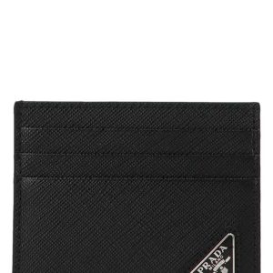Logo leather card holder