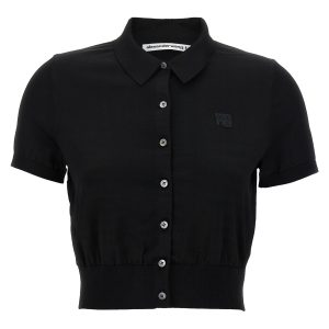 Logo patch polo shirt