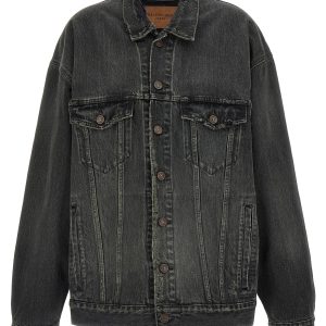 Denim jacket with used effect