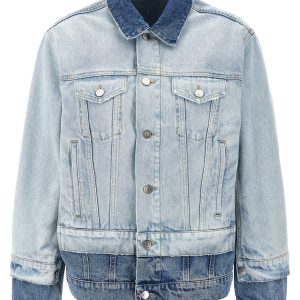 Layered denim jacket