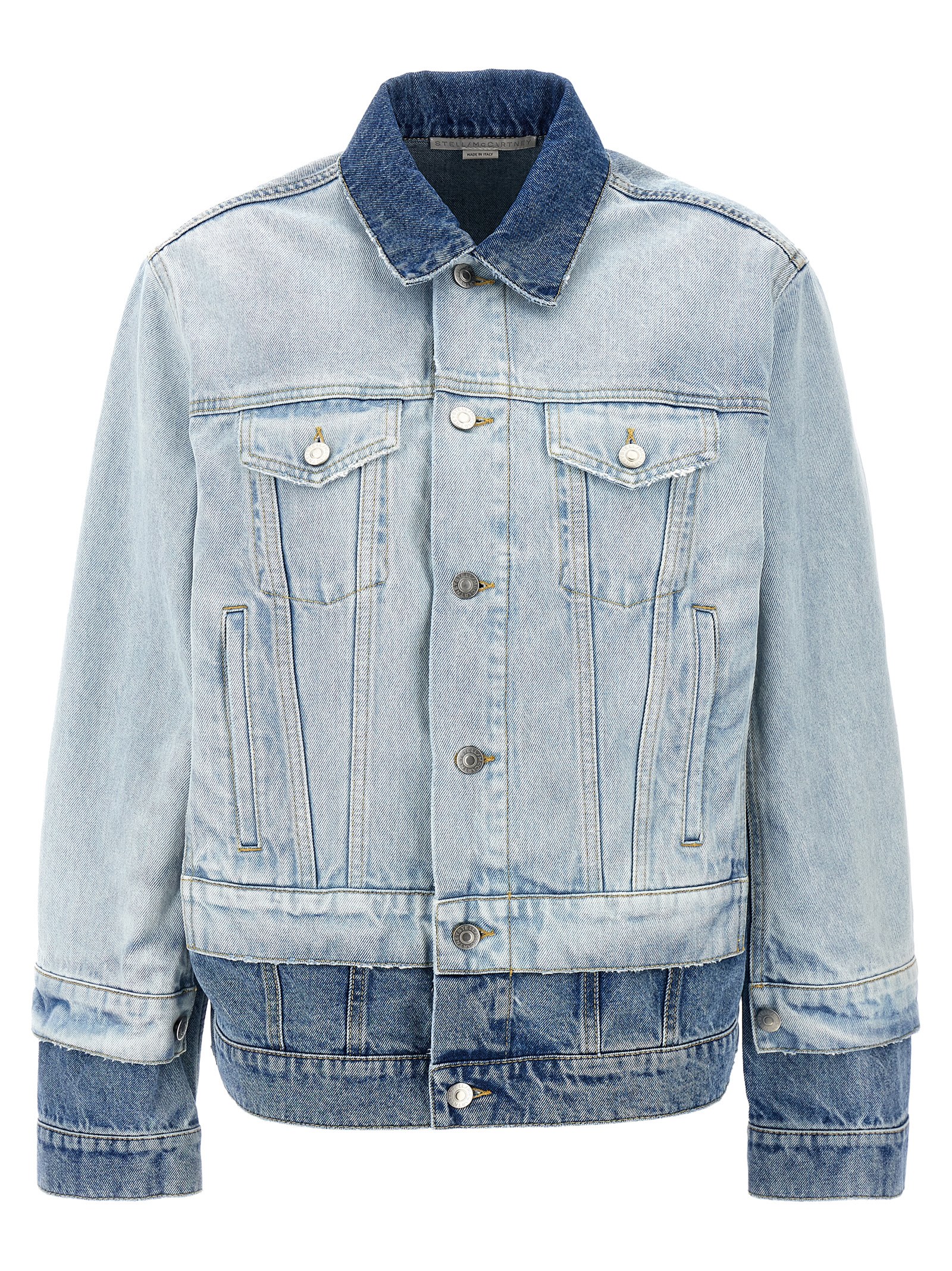 Layered denim jacket