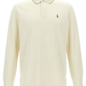 Fleece cotton polo shirt
