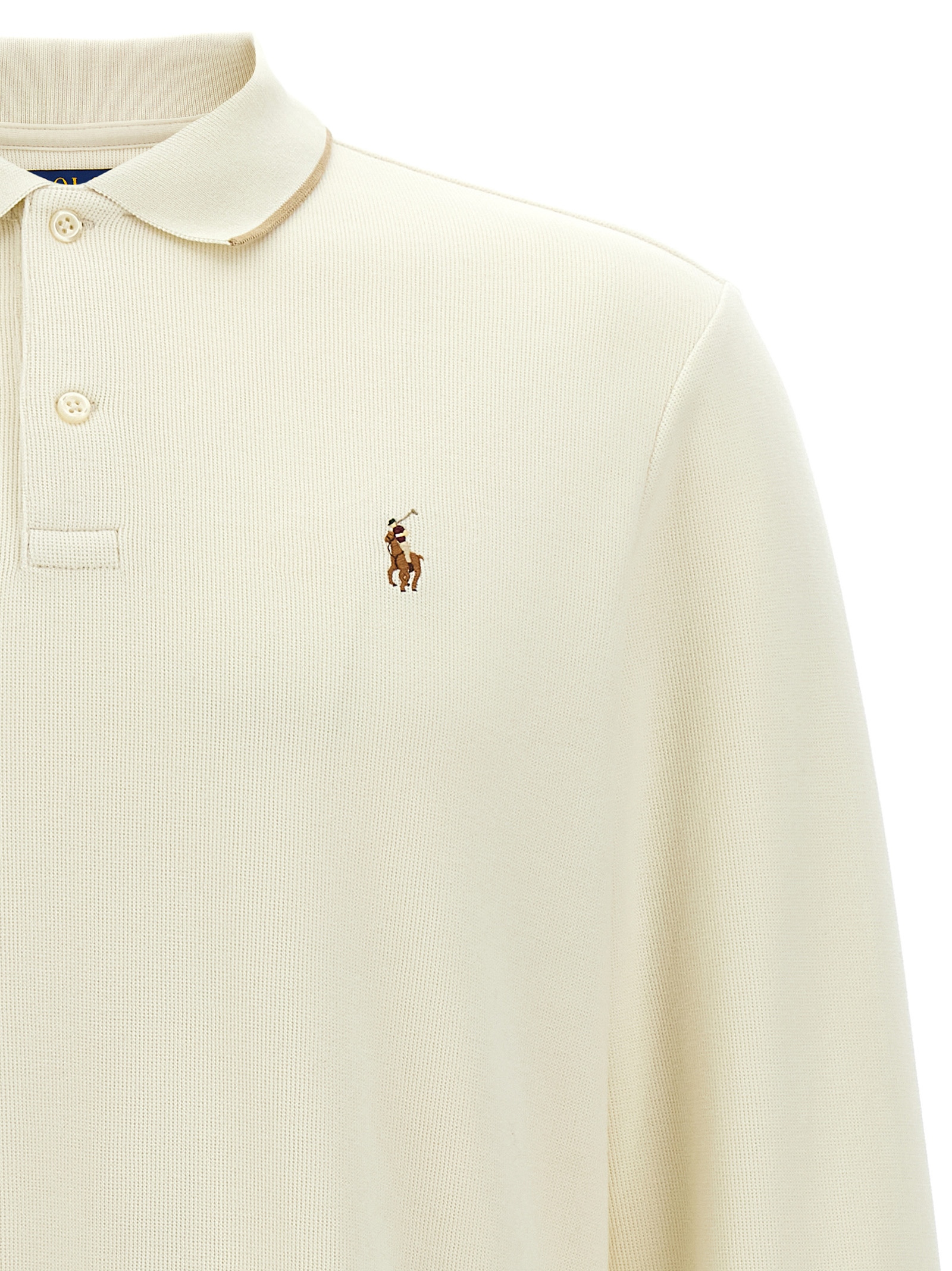 Fleece cotton polo shirt - immagine 3