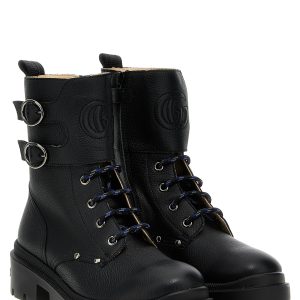 Buckle combat boots